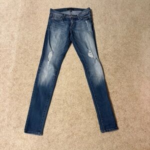Flying Monkey Distressed Blue Skinny Jeans